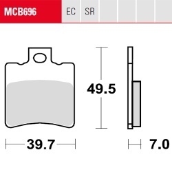 Bremsbelag TRW / Lucas MCB696SR