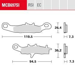 Bremsbelag TRW / Lucas MCB697RSI
