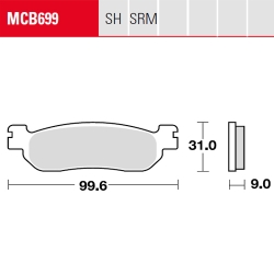 Bremsbelag TRW / Lucas MCB699SRM