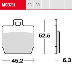 Bremsbelag TRW / Lucas MCB701SR