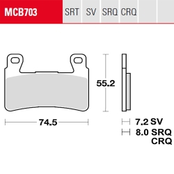 Bremsbelag TRW / Lucas MCB703TRQ