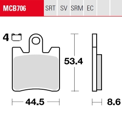 Bremsbelag TRW / Lucas MCB706SRM