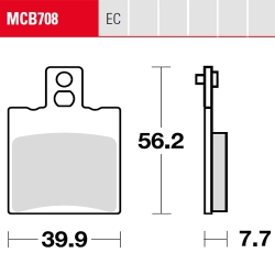 Bremsbelag TRW / Lucas MCB708EC