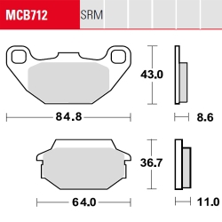 Bremsbelag TRW / Lucas MCB712SRM