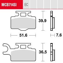 Bremsbelag TRW / Lucas MCB714SI