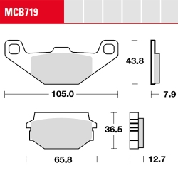 Bremsbelag TRW / Lucas MCB719