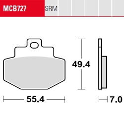 Bremsbelag TRW / Lucas MCB727SRM