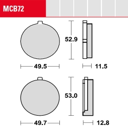 Bremsbelag TRW / Lucas MCB72