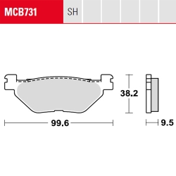 Bremsbelag TRW / Lucas MCB731