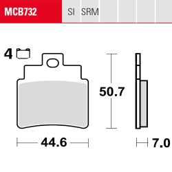 Bremsbelag TRW / Lucas MCB732SRM