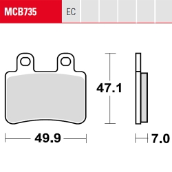 Bremsbelag TRW / Lucas MCB735