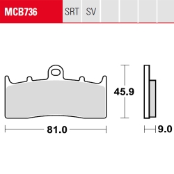 Bremsbelag TRW / Lucas MCB736SRT