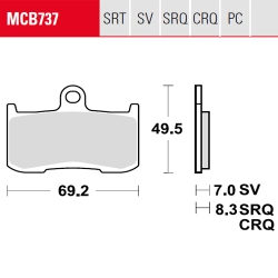Bremsbelag TRW / Lucas MCB737TRQ