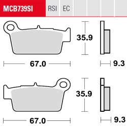 Bremsbelag TRW / Lucas MCB739RSI
