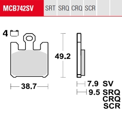 Bremsbelag TRW / Lucas MCB742TRQ