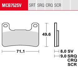 Bremsbelag TRW / Lucas MCB752TRQ