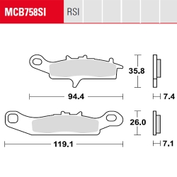Bremsbelag TRW / Lucas MCB758RSI