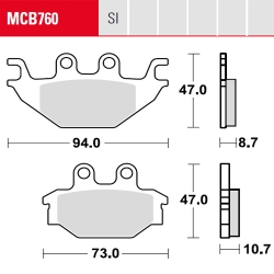 Bremsbelag TRW / Lucas MCB760SI