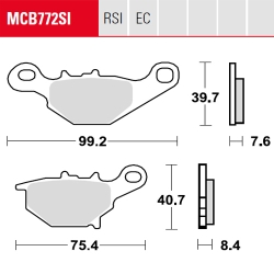 Bremsbelag TRW / Lucas MCB772RSI