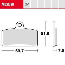 Bremsbelag TRW / Lucas MCB780SV
