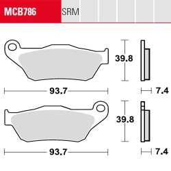 Bremsbelag TRW / Lucas MCB786SRM