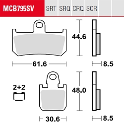 Bremsbelag TRW / Lucas MCB795TRQ