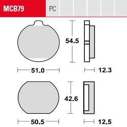 Bremsbelag TRW / Lucas MCB79