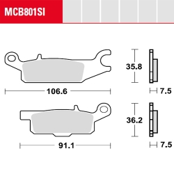Bremsbelag TRW / Lucas MCB801SI