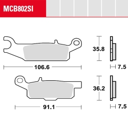 Bremsbelag TRW / Lucas MCB802SI