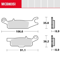 Bremsbelag TRW / Lucas MCB803SI