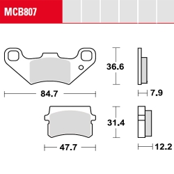 Bremsbelag TRW / Lucas MCB807