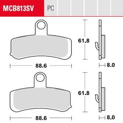 Bremsbelag TRW / Lucas MCB813SV