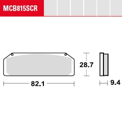Bremsbelag TRW / Lucas MCB815SCR