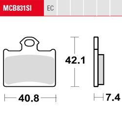 Bremsbelag TRW / Lucas MCB831SI