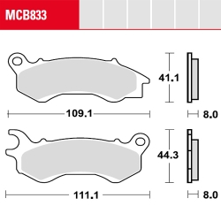 Bremsbelag TRW / Lucas MCB833SRM