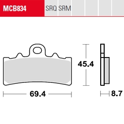 Bremsbelag TRW / Lucas MCB834TRQ
