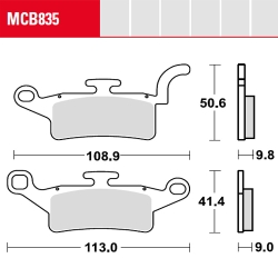 Bremsbelag TRW / Lucas MCB835