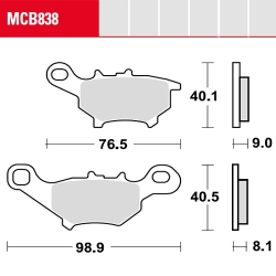 Bremsbelag TRW / Lucas MCB838