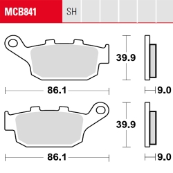 Bremsbelag TRW / Lucas MCB841SH