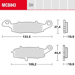 Bremsbelag TRW / Lucas MCB843SH