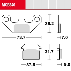 Bremsbelag TRW / Lucas MCB846