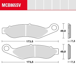 Bremsbelag TRW / Lucas MCB865SV