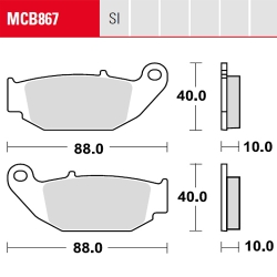 Bremsbelag TRW / Lucas MCB867SI