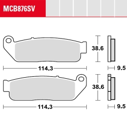 Bremsbelag TRW / Lucas MCB876SV