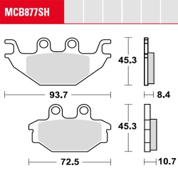 Bremsbelag TRW / Lucas MCB877SH