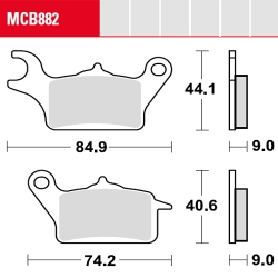 Bremsbelag TRW / Lucas MCB882