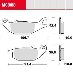 Bremsbelag TRW / Lucas MCB883