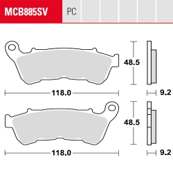 Bremsbelag TRW / Lucas MCB885SV