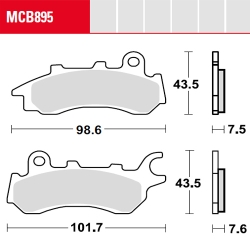 Bremsbelag TRW / Lucas MCB895