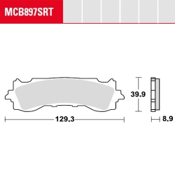 Bremsbelag TRW / Lucas MCB897SV